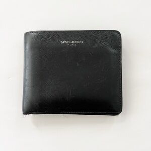 Saint Laurent Paris East/West Black Leather Wallet